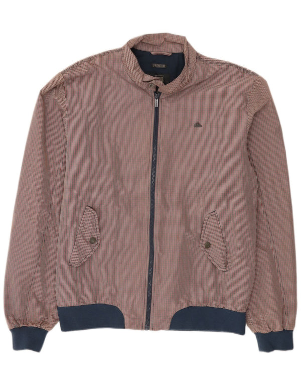 Giubbotto bomber da uomo Quiksilver UK 42 XL cotone a quadretti rosso