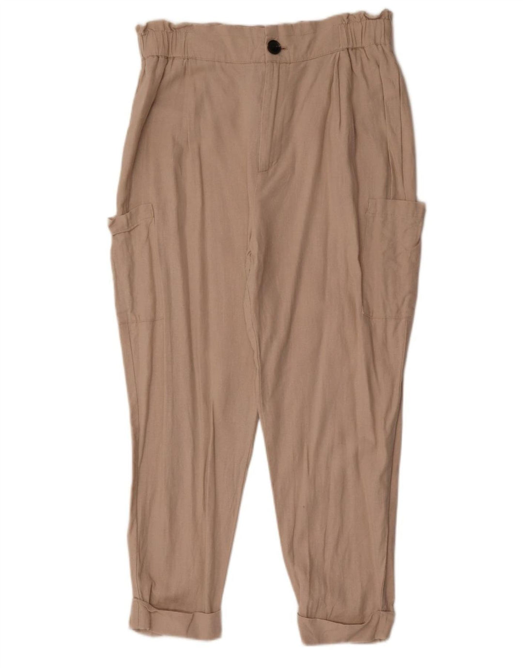 Pantaloni Harem cargo da donna Zara EU 40 medi W30 L26 Beige