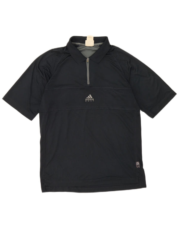 Polo Adidas Climalite da uomo UK 40/42 Poliestere blu navy medio