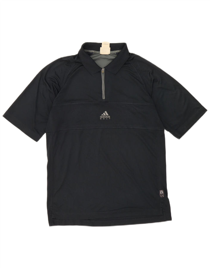 Polo Adidas Climalite da uomo UK 40/42 Poliestere blu navy medio
