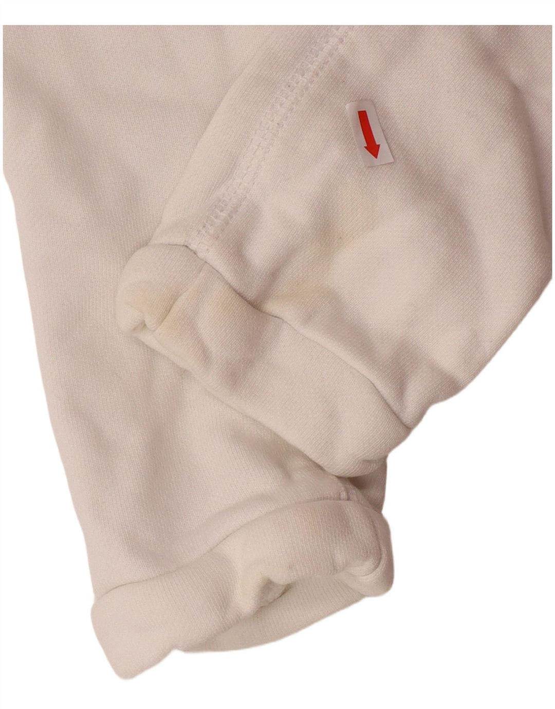 Felpa con cappuccio grafica corta da donna ADIDAS UK 8 piccola in cotone bianco