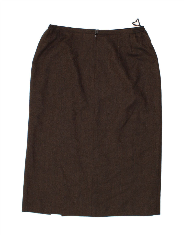 BRENDELLA Womens Pencil Skirt W40 2XL Brown Wool Vintage Brendella and Second-Hand Brendella from Messina Hembry 