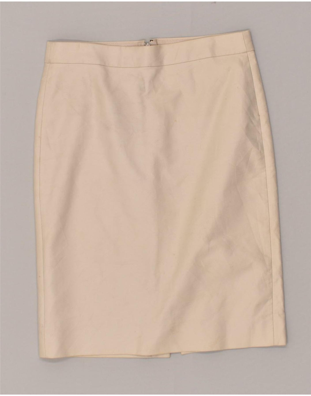 J. CREW Womens Pencil Skirt US 4 Small W30  Beige Cotton | Vintage J. Crew | Thrift | Second-Hand J. Crew | Used Clothing | Messina Hembry 