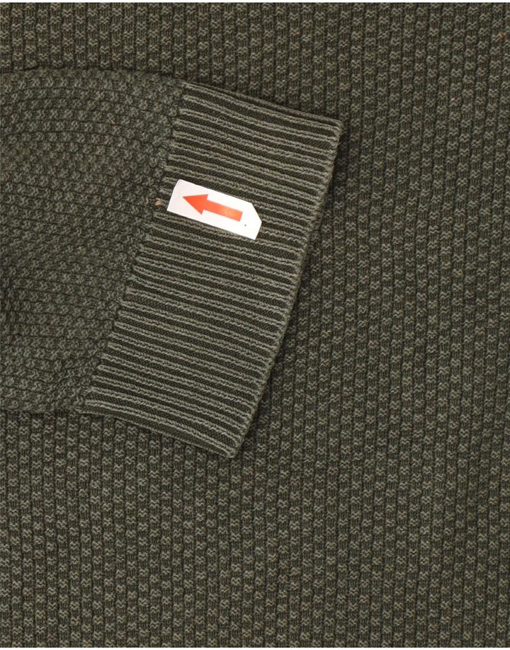 Maglione maglione girocollo da uomo Jack & Jones grande cotone verde