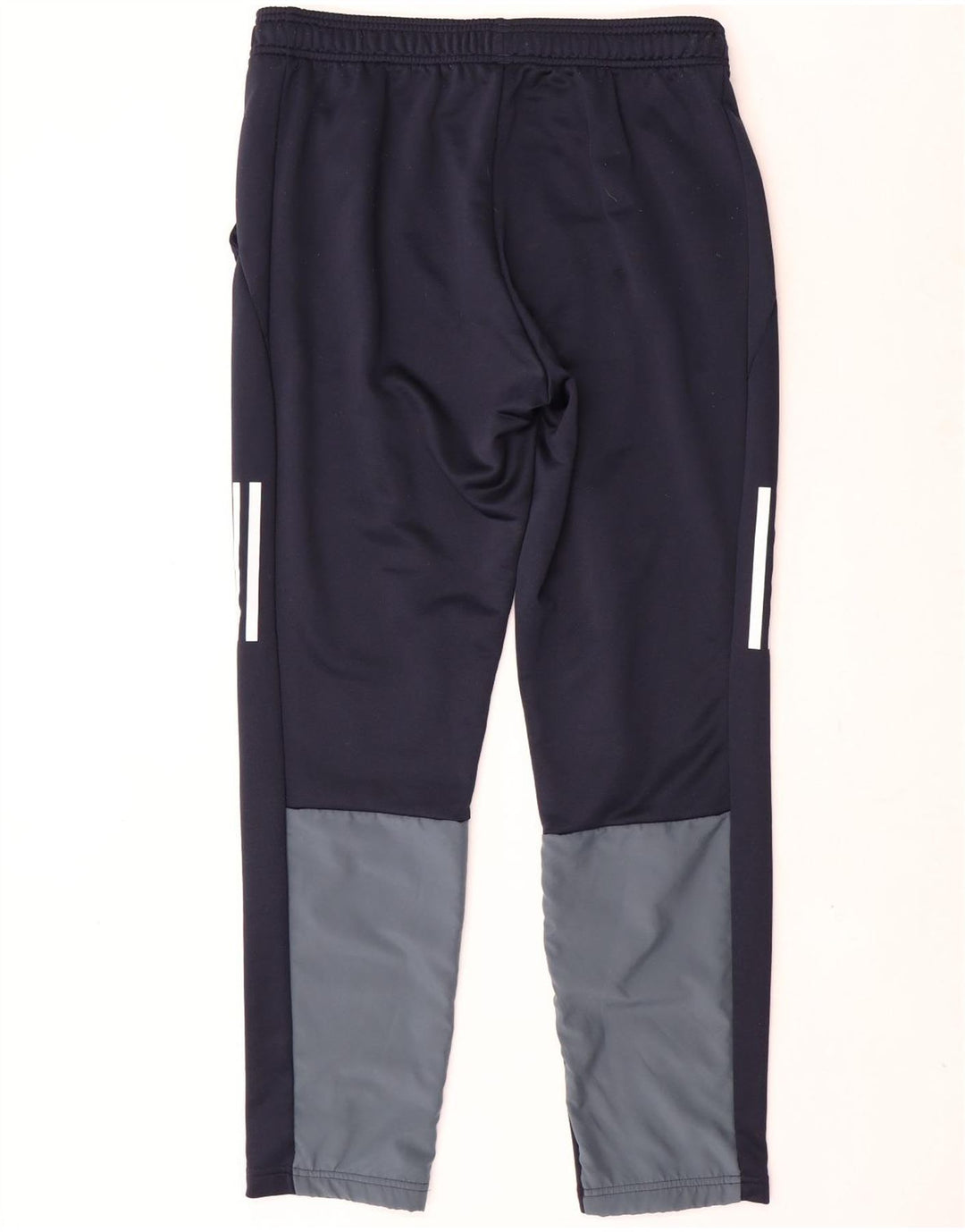 Pantaloni da tuta da uomo Adidas Large in poliestere color block blu navy