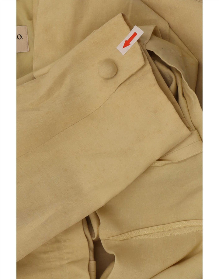 Max&Co. Giacca blazer da donna a 4 bottoni UK 14 seta gialla media