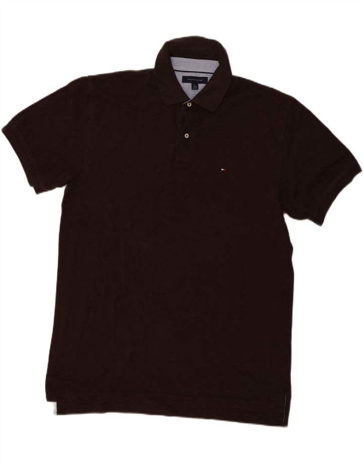 Polo da uomo Tommy Hilfiger XL in cotone marrone