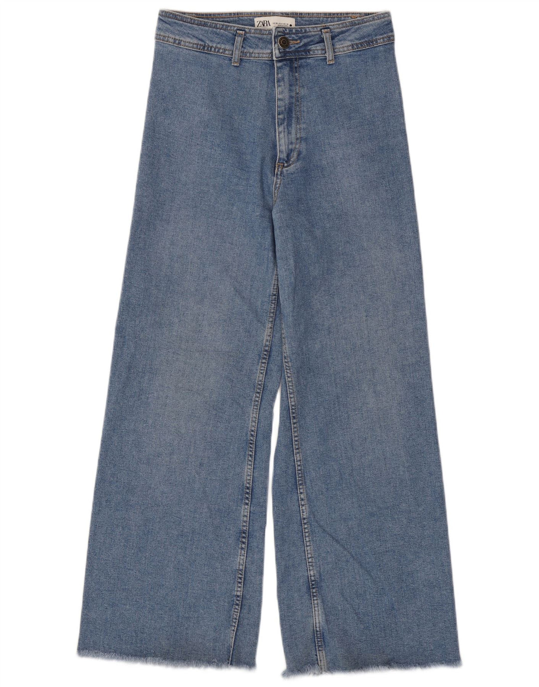 Jeans Zara da donna a gamba larga EU 38 Small W28 L29 Blu