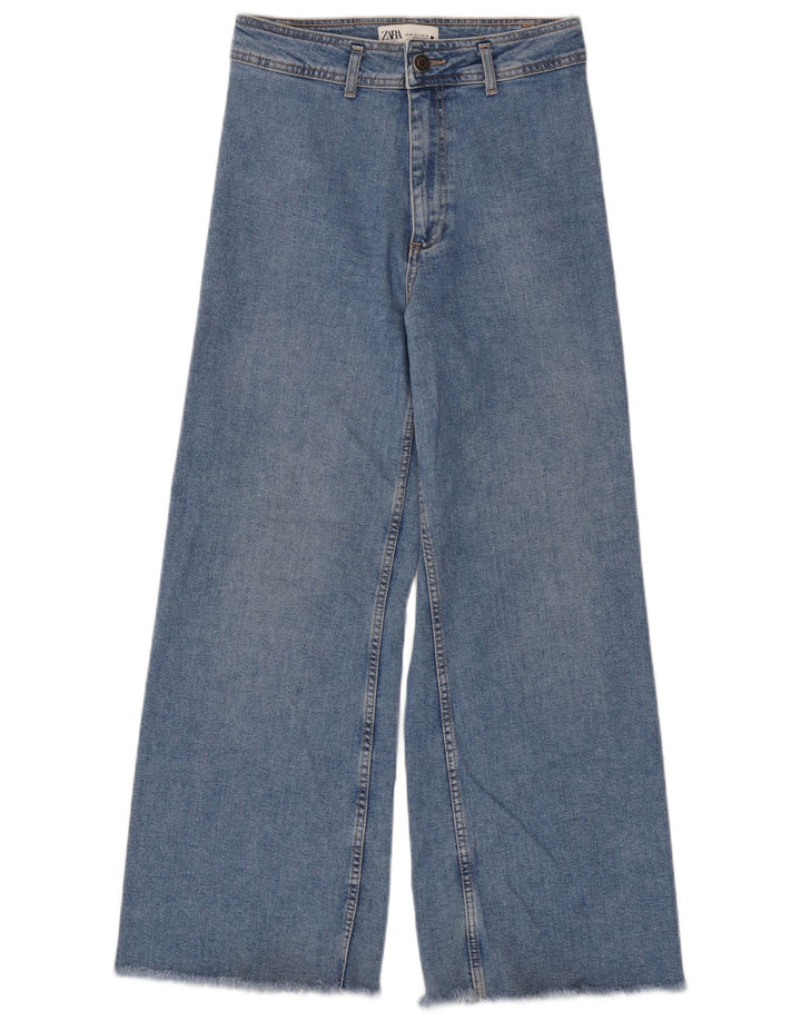 Jeans Zara da donna a gamba larga EU 38 Small W28 L29 Blu