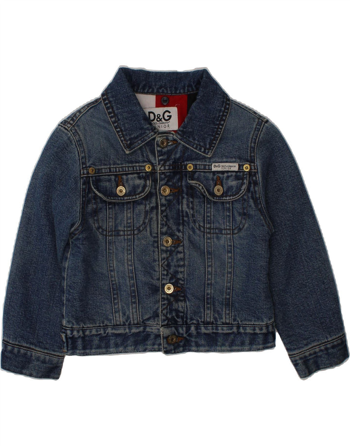 DOLCE & GABBANA Boys Denim Jacket 2-3 Years Navy Blue Cotton Vintage Dolce & Gabbana and Second-Hand Dolce & Gabbana from Messina Hembry 