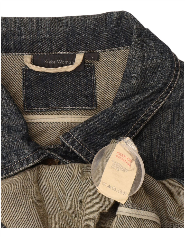 Giacca in denim corta da donna Kiabi UK 14 grande cotone blu