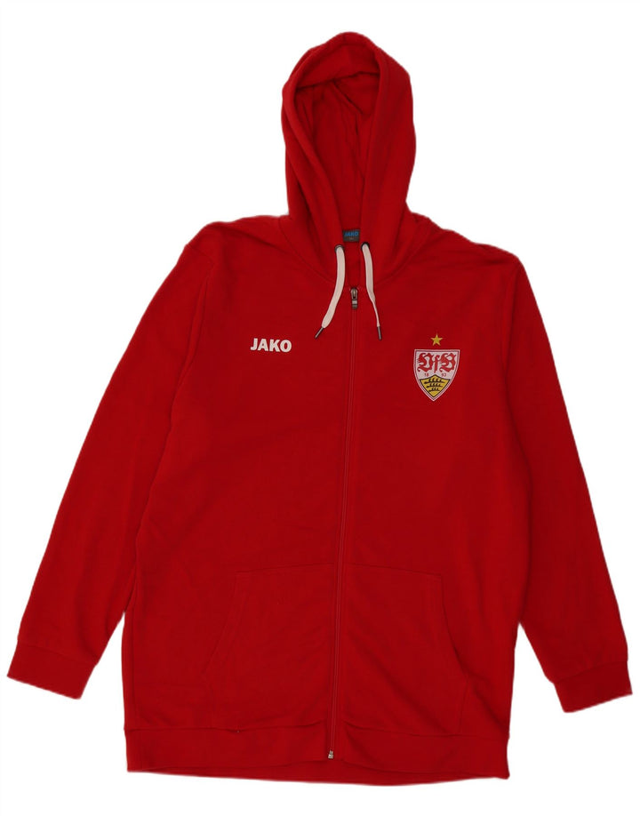 Maglione con cappuccio e zip da uomo Jako 3XL in cotone rosso