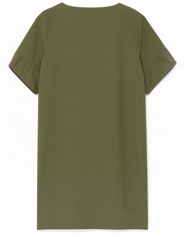 Whistles Womens Shift Dress UK 12 Medium Khaki Cotton