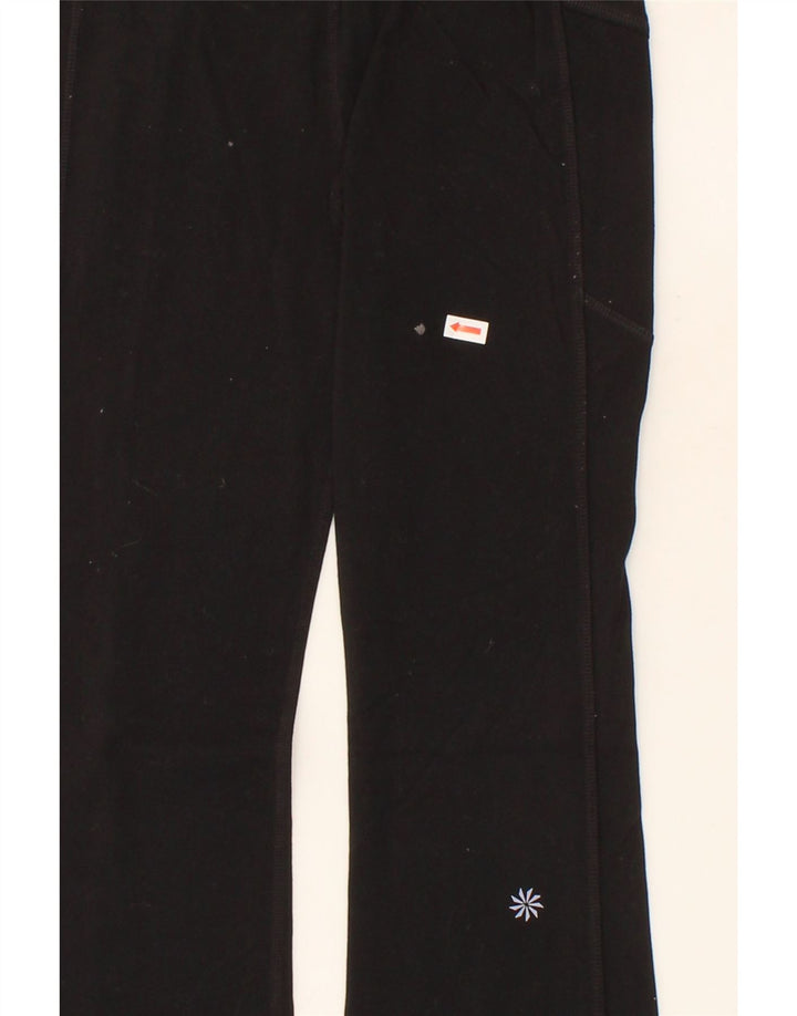 ATHLETA Girls Flare Tracksuit Trousers 8-9 Years Medium Black Polyester Vintage Athleta and Second-Hand Athleta from Messina Hembry 