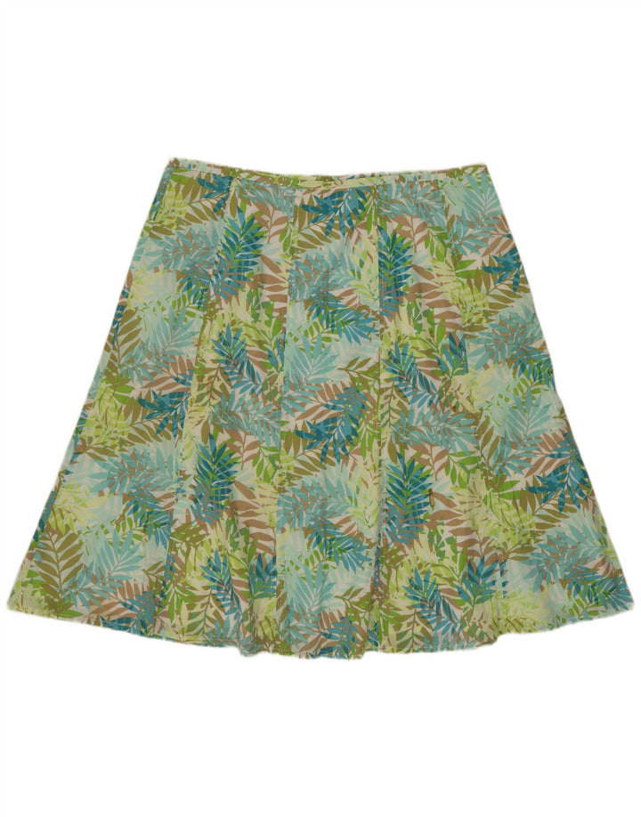 Gonna a trapezio da donna EDDIE BAUER US 12 Large W32 floreale multicolore