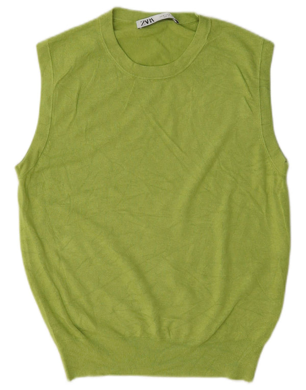 Canotta canotta da donna Zara UK 18 XL verde viscosa