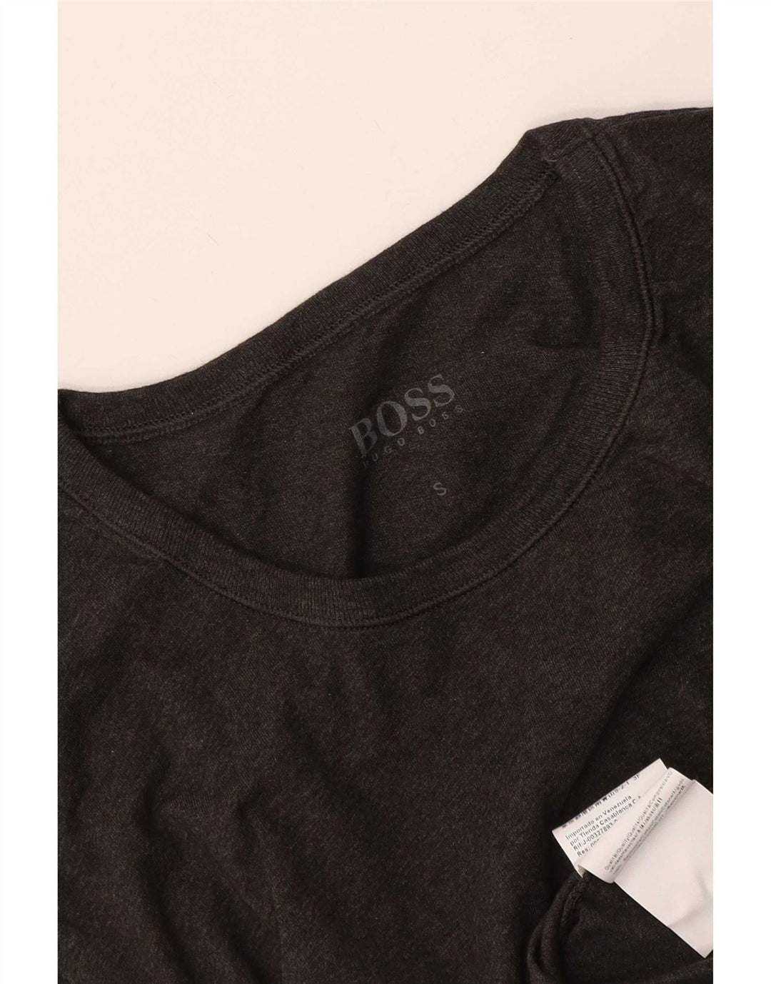T-shirt da uomo Hugo Boss Top Small in cotone grigio