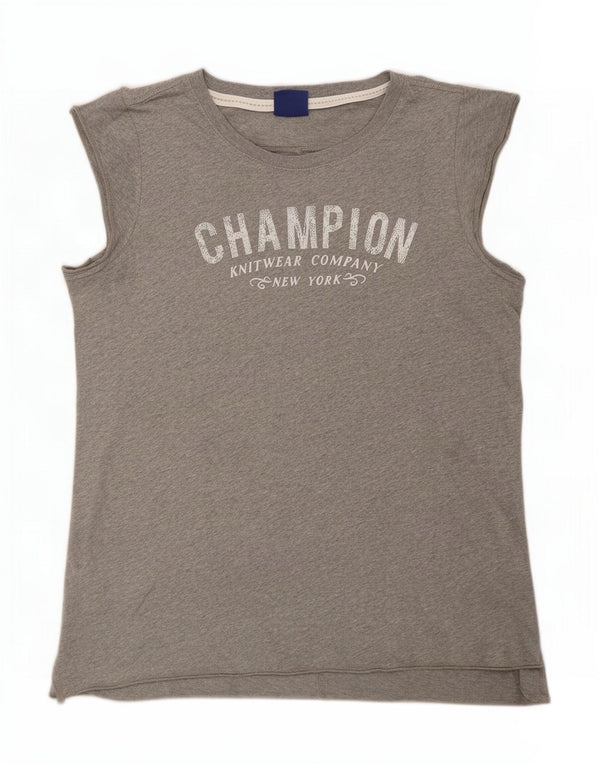 T-shirt grafica da donna Champion Top UK 18 XL Grigio chiazzato