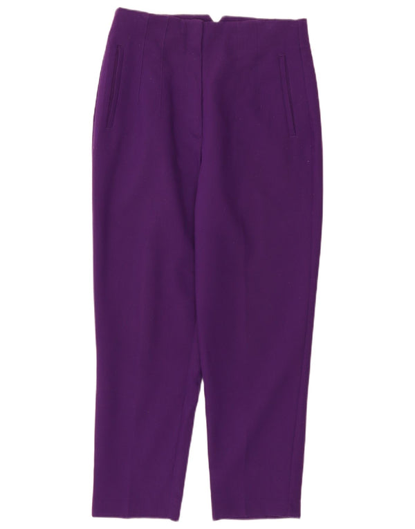 Pantaloni corti affusolati da donna Zara grandi W30 L26 poliestere viola