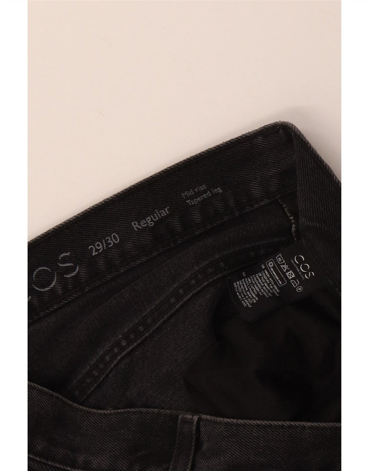 Jeans affusolati regolari a vita media da donna Cos W29 L30 cotone nero