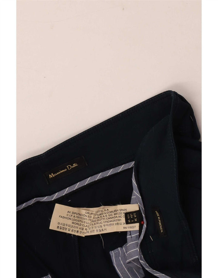 Pantaloncini chino da donna Massimo Dutti EU 38 Small W28 cotone blu navy