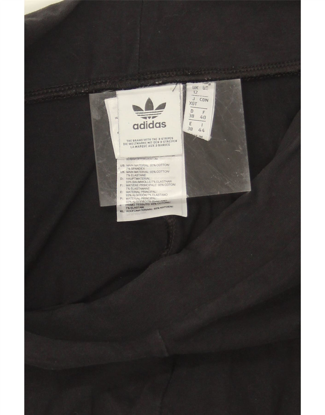 ADIDAS Womens Leggings UK 12 Medium  Black Cotton Vintage Adidas and Second-Hand Adidas from Messina Hembry 
