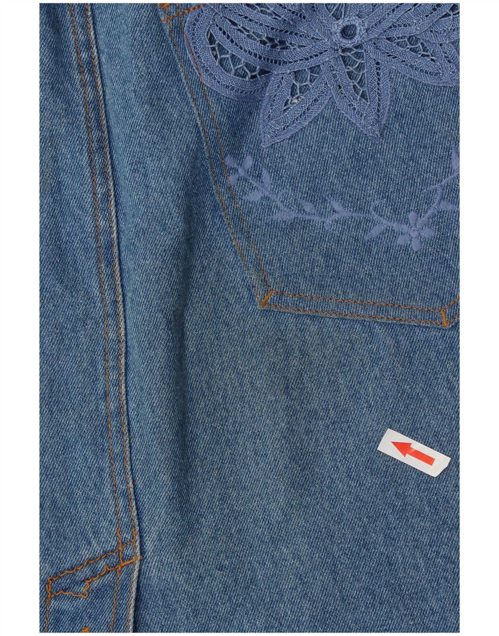 TOGETHER Gonna in denim da donna UK 12 Media W28 Cotone blu
