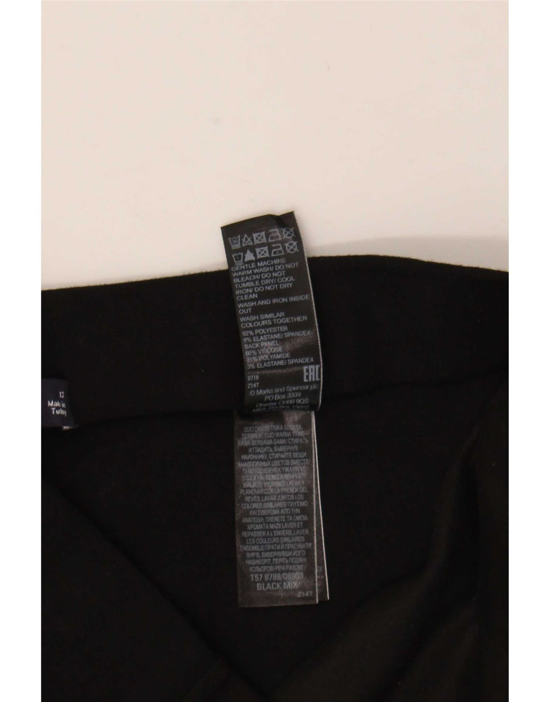 Leggings da donna Marks & Spencer UK 12 viscosa nera media