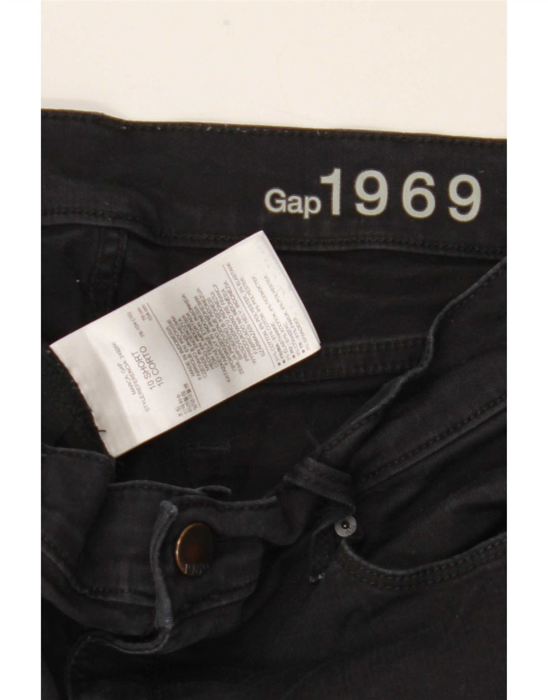 Jeans slim da donna Gap UK 10 piccoli W30 L27 cotone nero