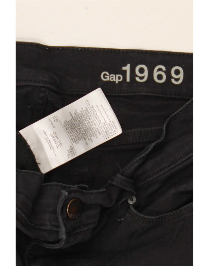 Jeans slim da donna Gap UK 10 piccoli W30 L27 cotone nero