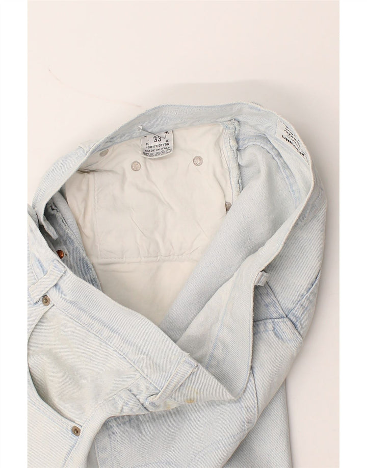 UNIFORM Womens High Rise Cropped Jeans W33 L25 Blue Cotton Vintage Uniform and Second-Hand Uniform from Messina Hembry 