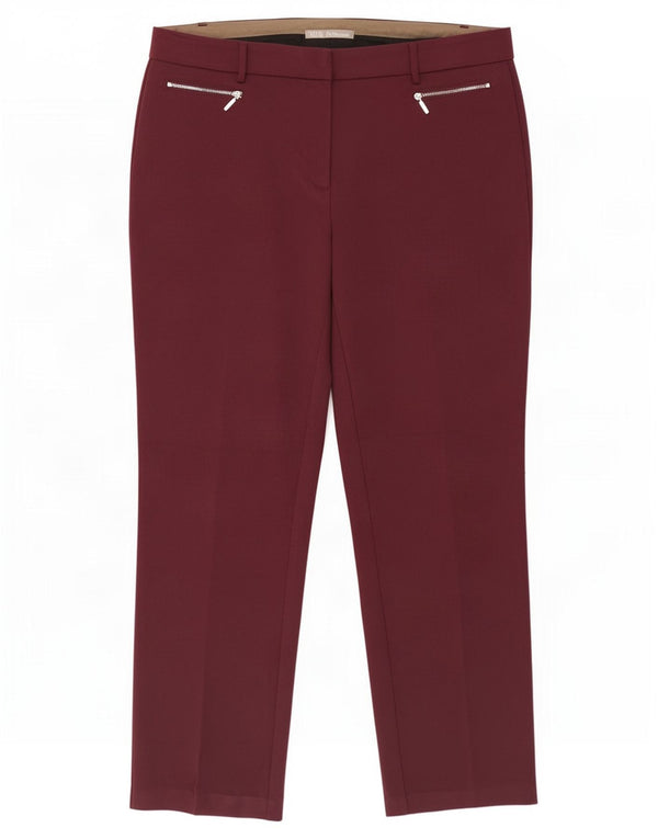 Pantaloni casual da donna Marks & Spencer UK 16 Large W38 L28 Borgogna