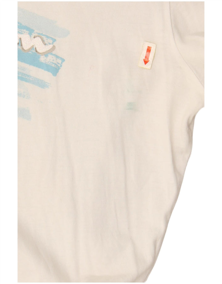 CHAMPION T-shirt grafica da donna con vestibilità Heritage UK 18 XL Bianca