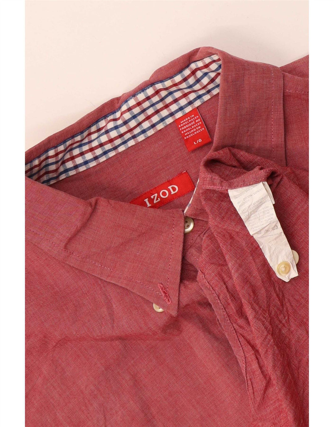 Camicia da uomo Izod grande in cotone rosso