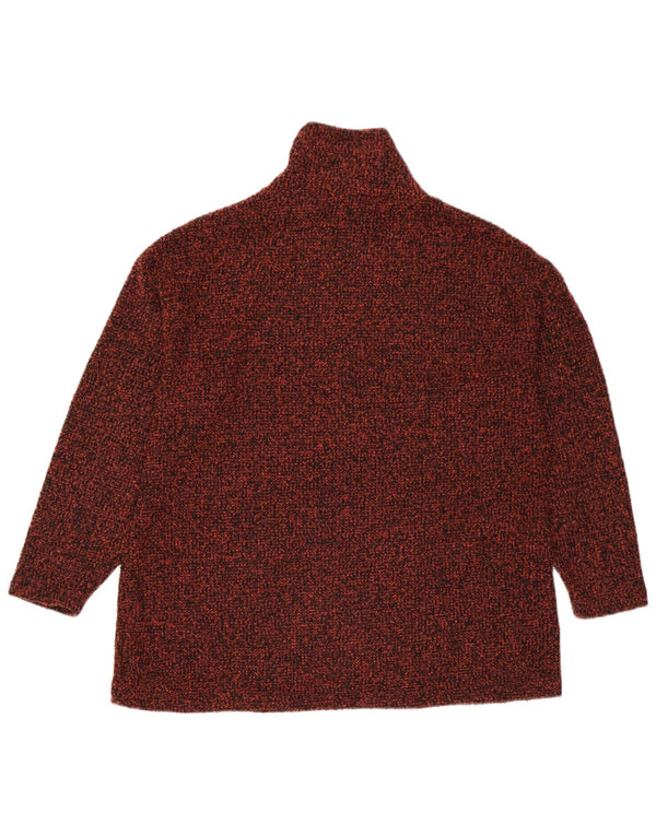 Maglione maglione a collo alto da donna Marks & Spencer UK 18 XL Marrone screziato