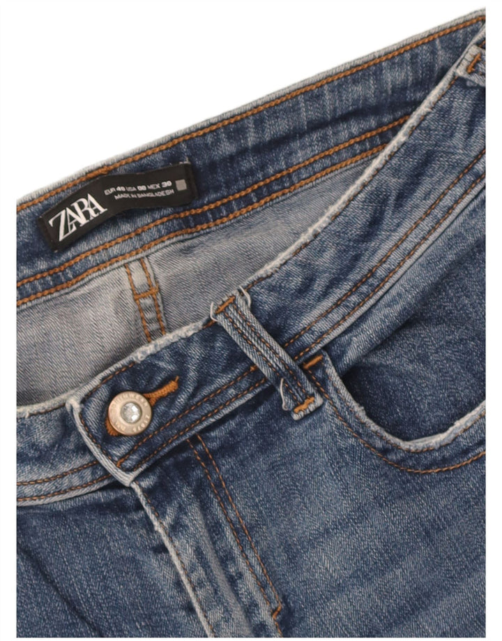 Jeans skinny effetto invecchiato Zara da donna EU 40 medio W30 L27 blu