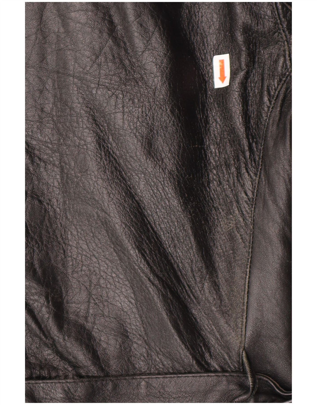 VINTAGE Womens Leather Jacket UK 14 Medium Black Leather