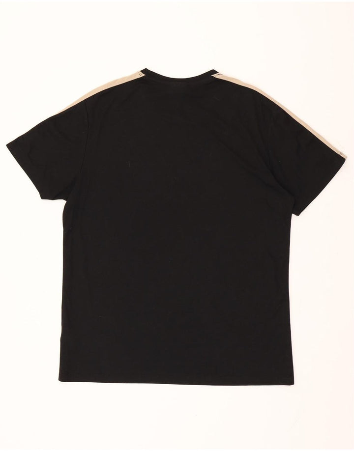 T-shirt grafica da uomo DKNY Top grande in cotone color block nero