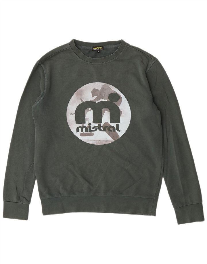 Felpa grafica da uomo Mistral Maglione piccolo cotone verde