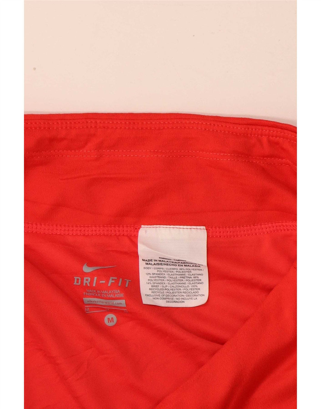 Pantaloncini sportivi Nike da donna Dri Fit UK 14 poliestere mimetico rosso medio