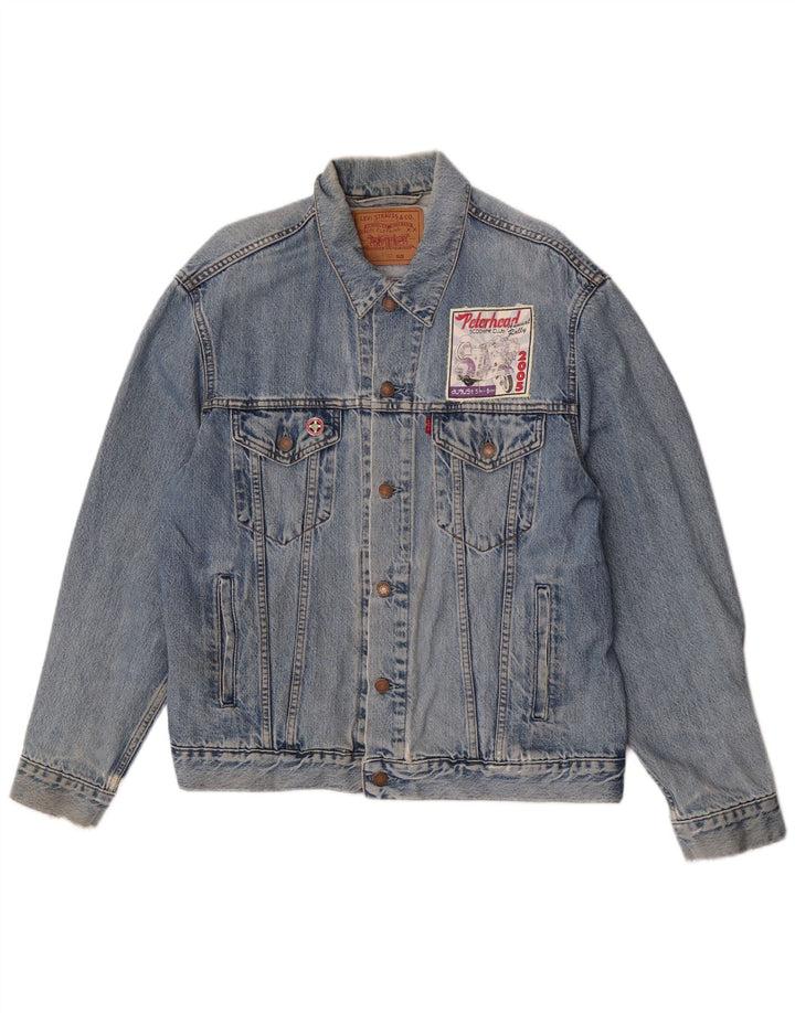 Giacca di jeans da uomo Levi's UK 40 grande cotone blu