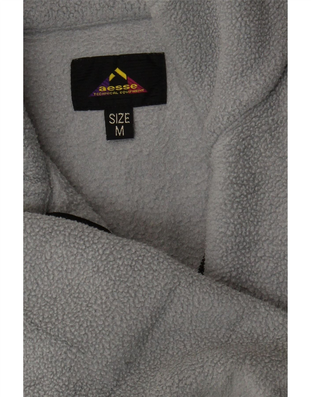 Maglione in pile da uomo con zip e collo Aesse grigio medio