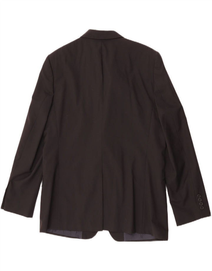 Giacca blazer da uomo a 2 bottoni Ted Baker UK 44 2XL lana nera