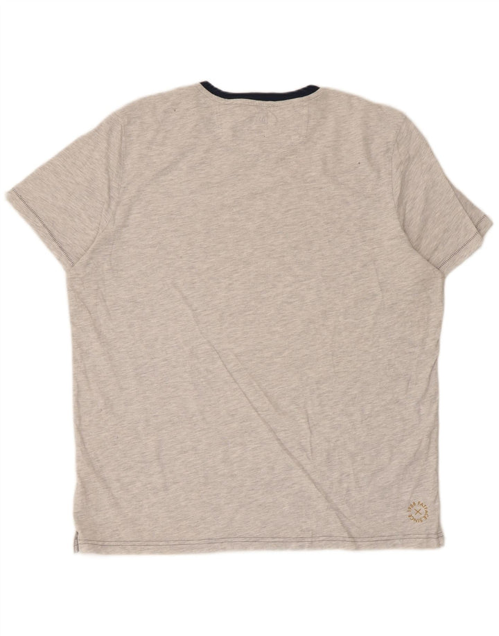 T-shirt grafica da uomo Fat Face Top XL in cotone grigio