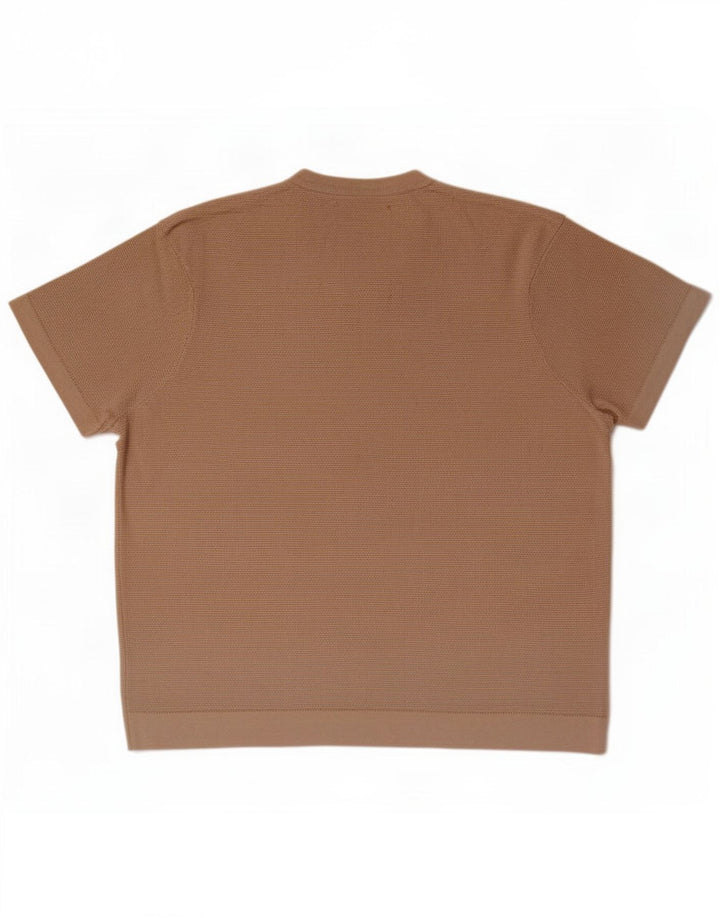 T-shirt Zara da uomo Top Small in cotone beige