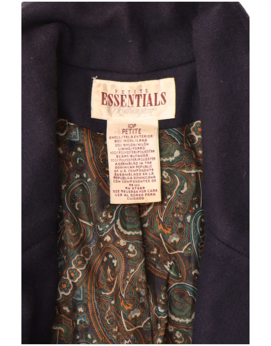 Cappotto doppiopetto da donna Worthington Essentials US 10 Large Blu Navy