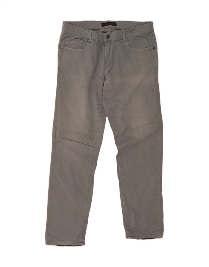 TRUSSARDI Mens Straight Jeans IT 50 Large W36 L30 Grey Cotton Vintage Trussardi and Second-Hand Trussardi from Messina Hembry 