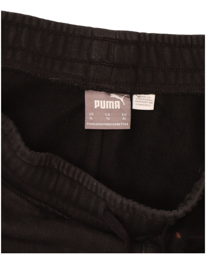 Pantaloncini sportivi grafici da uomo Puma XL in cotone nero