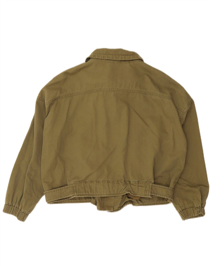 Giubbotto bomber oversize corto da donna Zara UK 14 medio cachi