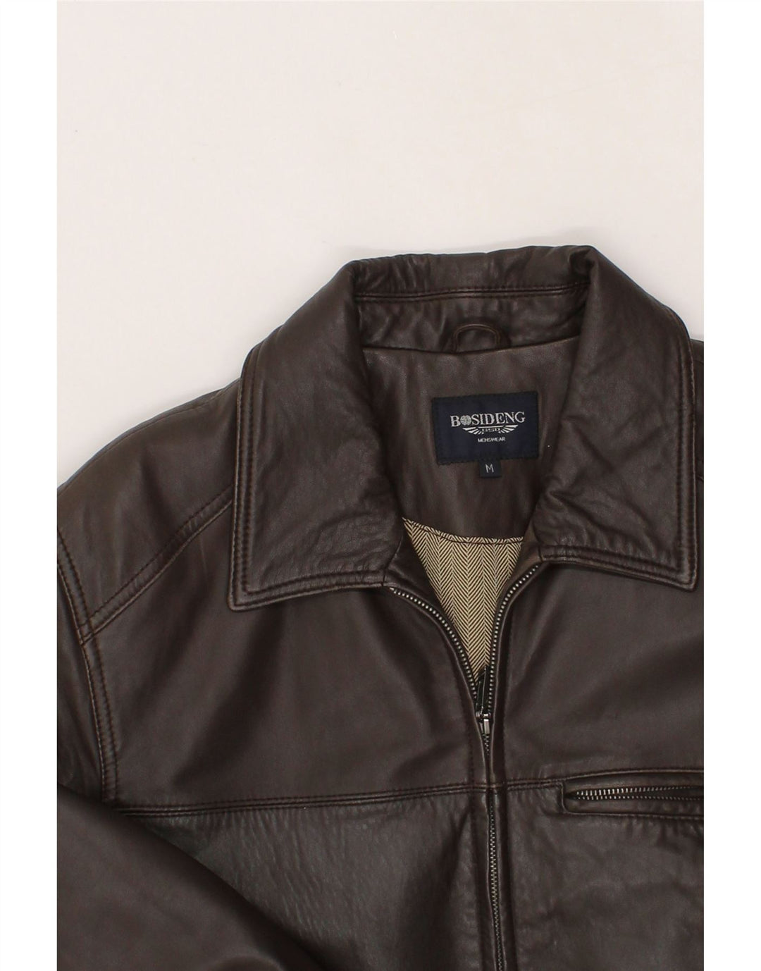 Giacca in pelle da uomo VINTAGE UK 38 Pelle marrone medio